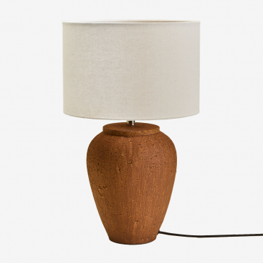 Verena Terracotta Table Lamp Red Clay & Off-white Ø30 Cm - ↑25 Cm Arlina - Sklum
