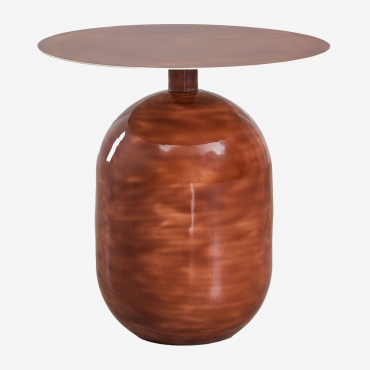 Set Of 2 Truax Round Iron Bedside Tables Ø50 Cm - Sklum