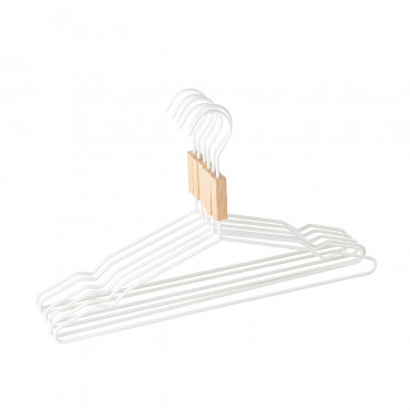 Set Of 6 Säly Hangers White - Sklum