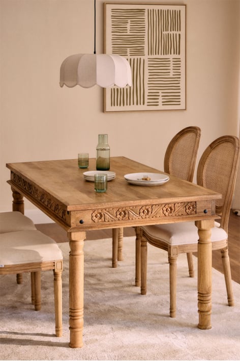 Rectangular dining table 160x90 cm in Taraz mango wood