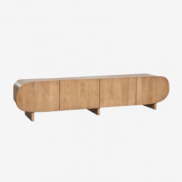 Agathe Mango Wood Tv Cabinet 220x40 Cm Natural Wood - Sklum