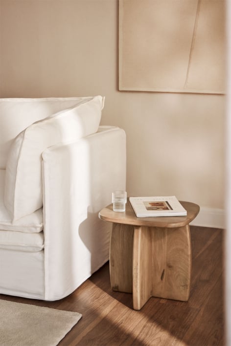 Agathe mango wood side table, 45x45 cm