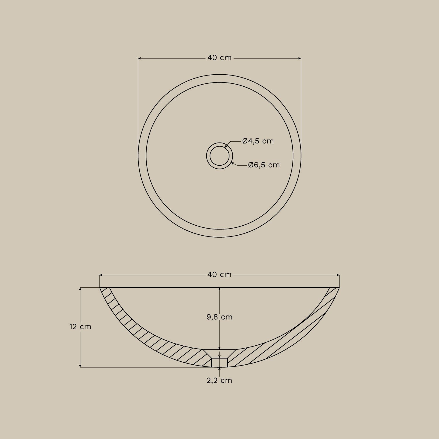 Tarsis Cement Sink, MEASURES