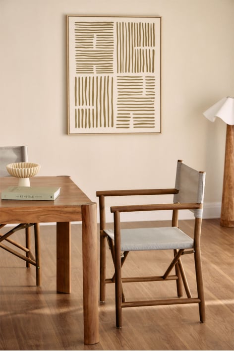 Olivia folding director's chair in acacia wood