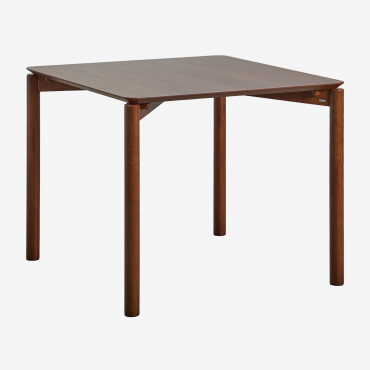 Munden Mdf Dining Table Brown Chestnut & 90 X 90 Cm - Sklum