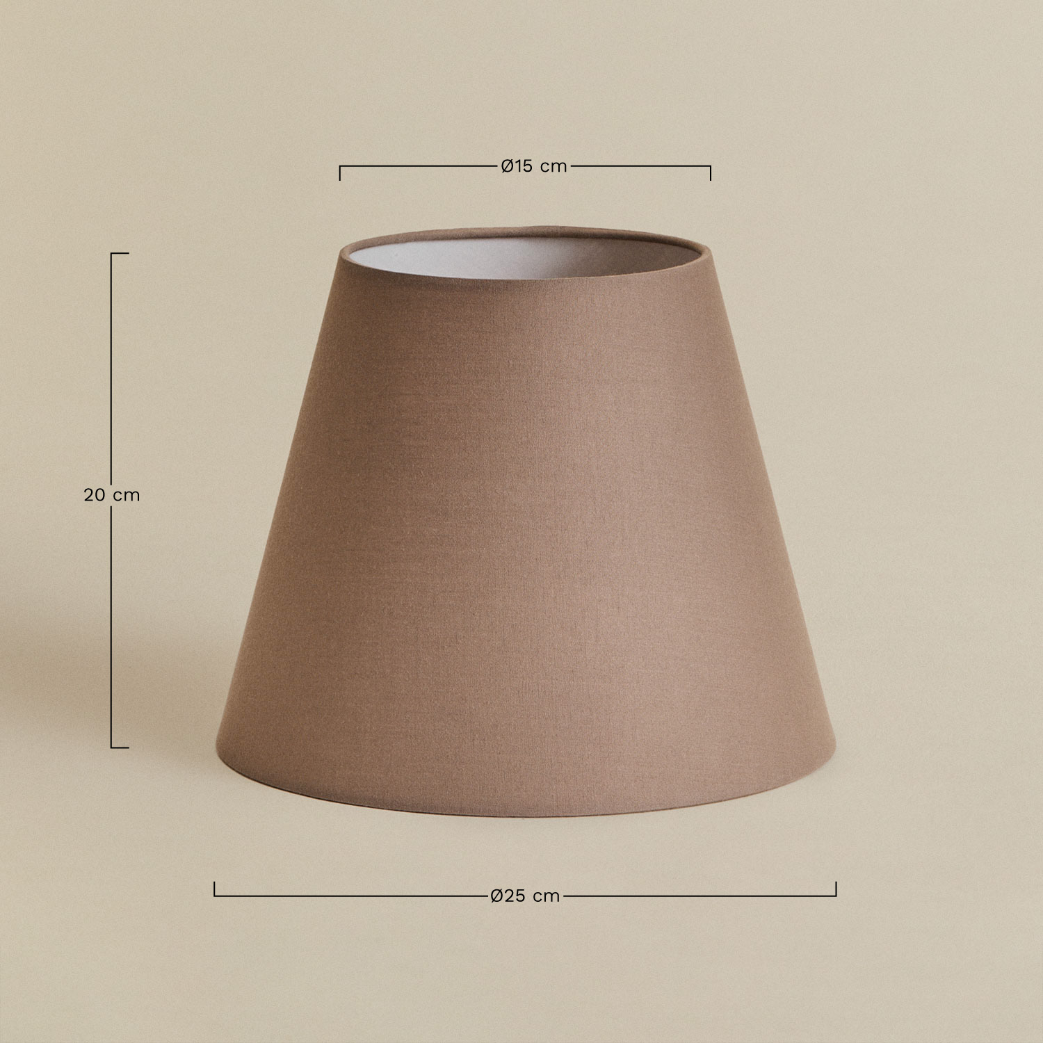Caracas fabric lampshade, MEASURES