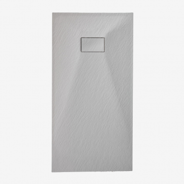 Soho Rectangular, Non-slip, Extra-flat Smc Resin Shower Tray Light Grey & 140 X 70 Cm - Sklum