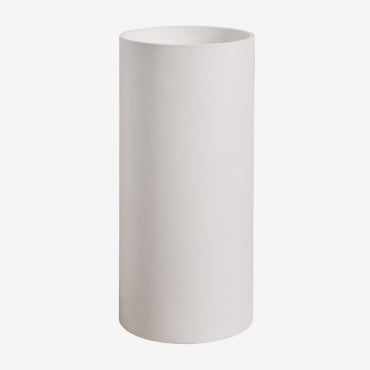 Round Floor-standing Washbasin Ø40 Cm In Lublin Cement Off-white - Sklum