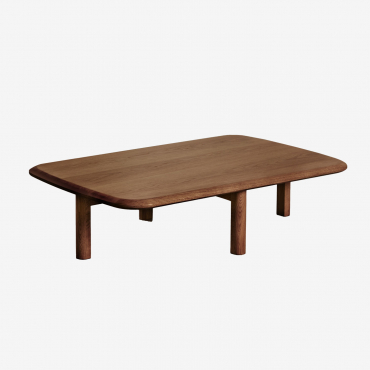 Rectangular Coffee Table 100x65 Cm In Treveris Wood Brown Chestnut - Sklum