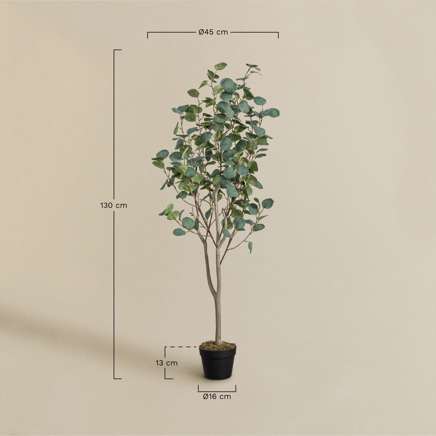 Decorative Artificial Eucalyptus 130 cm, MEASURES
