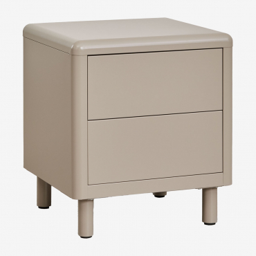 Pack Of 2 Rectangular Nightstands 45x40 Cm In Michigan Steel Moka Brown - Sklum