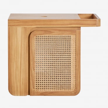 Georgy Teak Wall-hung Bathroom Furniture Teak Wood - Sklum