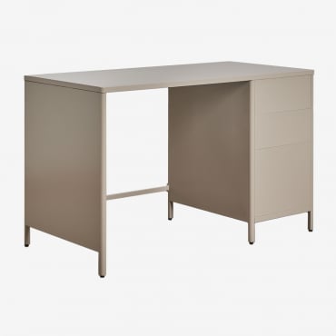 Michigan Steel Desk Moka Brown - Sklum