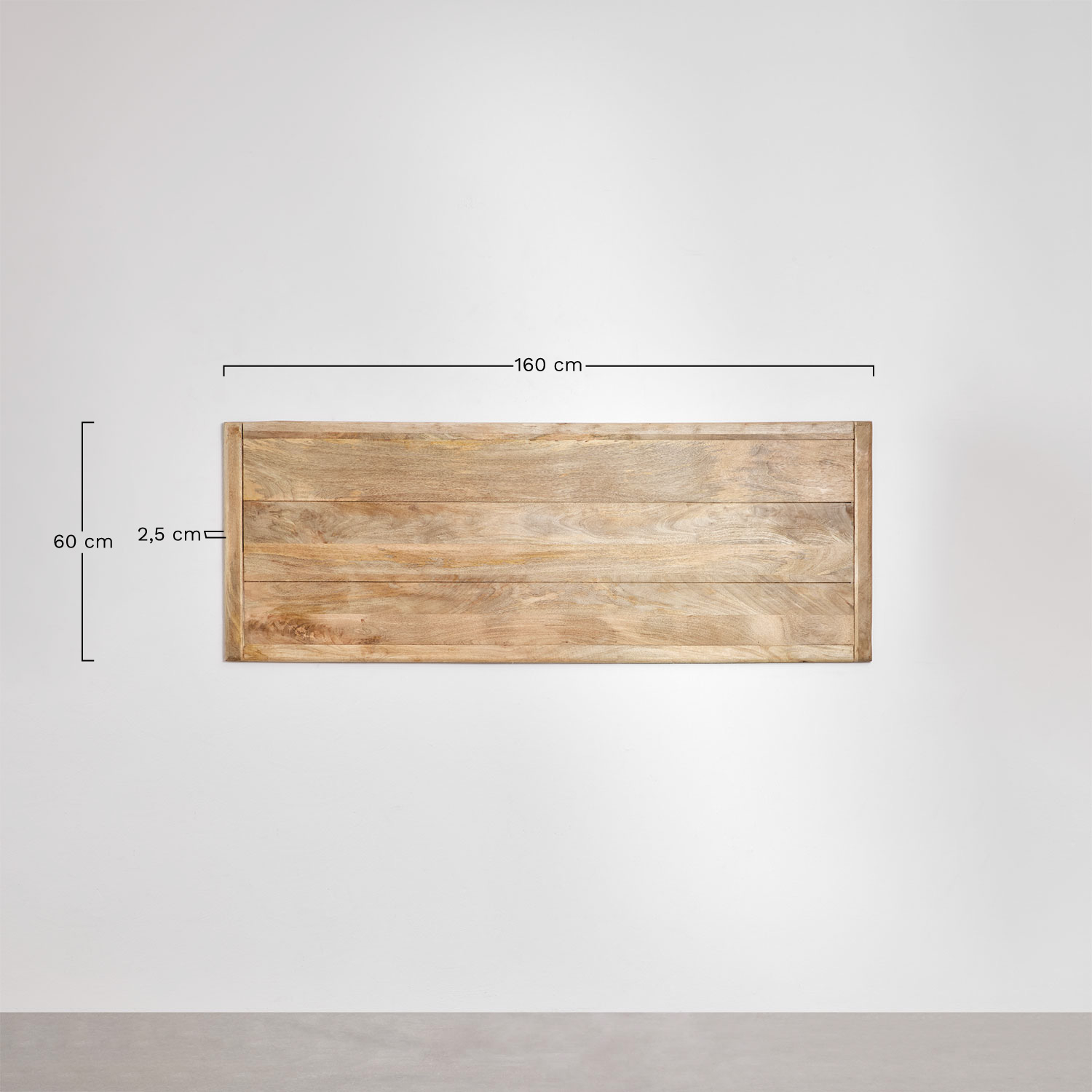 Wood Headboard for 150cm Bed UAIN, MEASURES