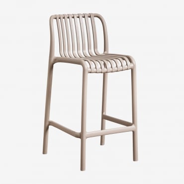 Wendell Stackable Polypropylene Bar Stool Moka Brown & ↑65 Cm - Sklum