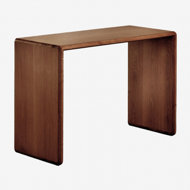 Treveris Wooden Desk Brown Chestnut & 110 X 45 Cm - Sklum