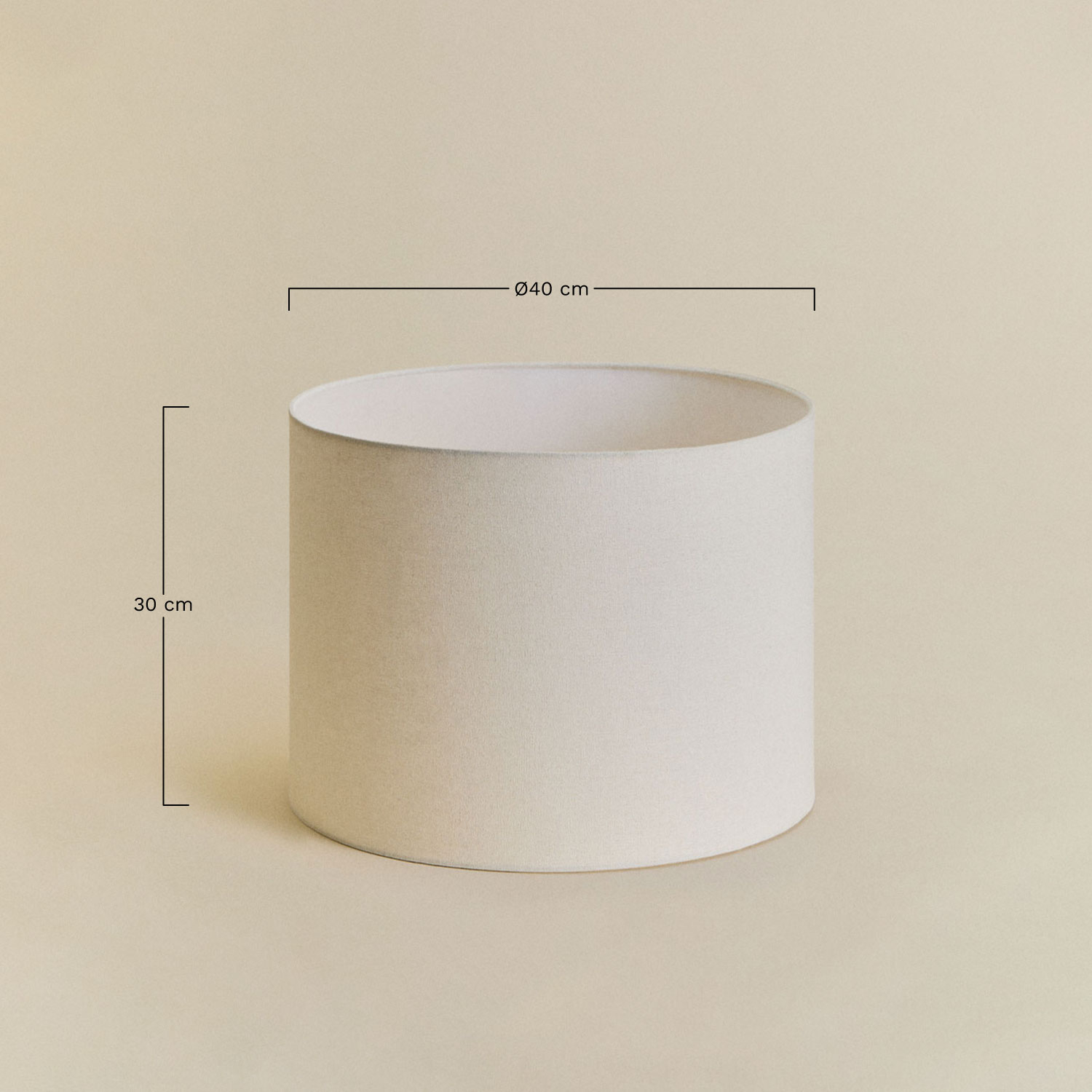 Arlina fabric lampshade, MEASURES