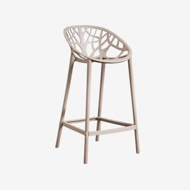 Pack Of 2 Ores Polypropylene High Stools Moka Brown & ↑65 Cm - Sklum