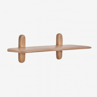 Veleta Wooden Wall Shelf Mango Wood & ↔︎ 80 Cm & 1 Shelf - Sklum