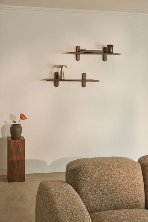 Pack of 2 Veleta wooden wall shelves