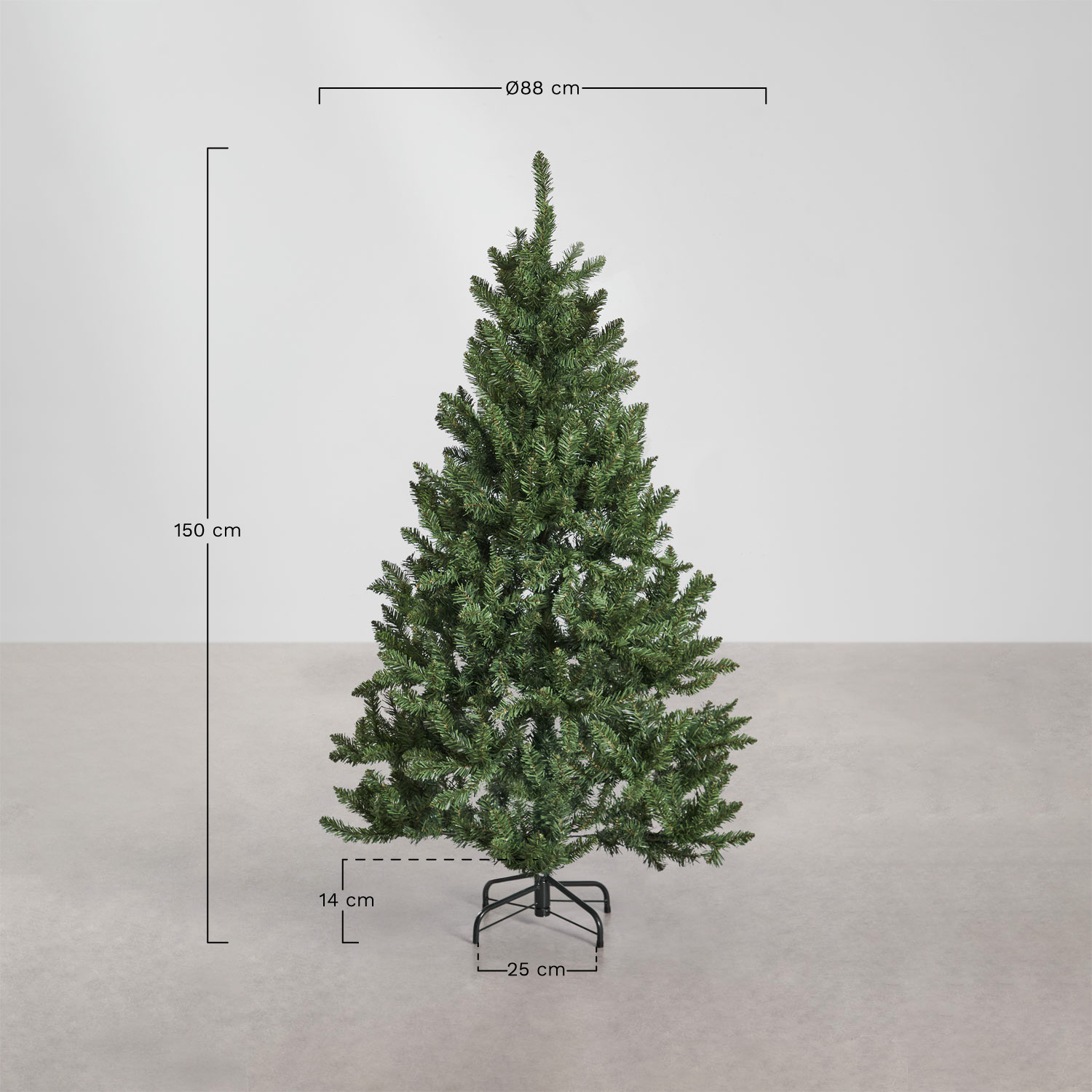 Christmas tree 150 cm Igaluk, MEASURES