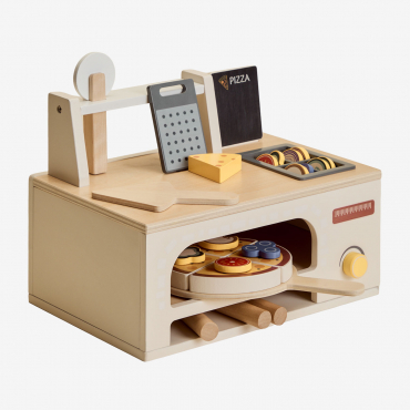 Bambelin Kids Wooden Pizza Oven Brown Natural Wood - Sklum