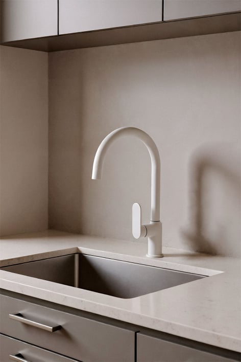 High spout kitchen faucet in brass Alameda