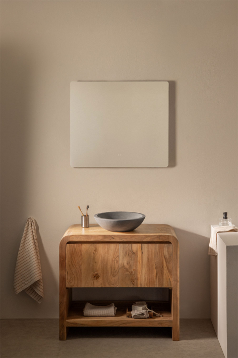 Vacry wooden bathroom furniture set - Acacia Brown