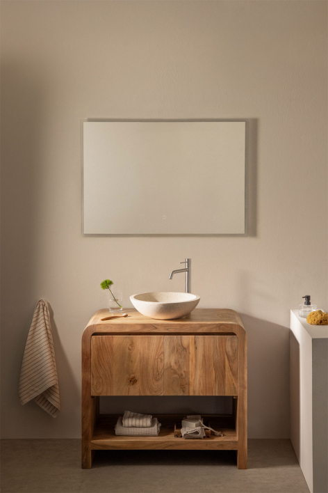Vacry wooden bathroom furniture set - Acacia Brown