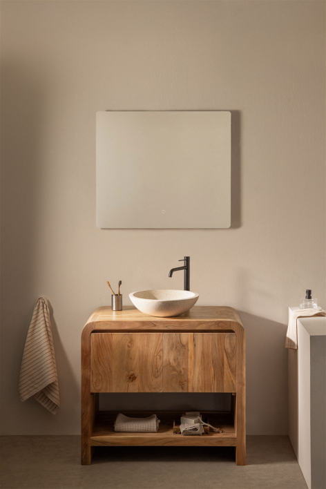 Vacry wooden bathroom furniture set - Acacia Brown