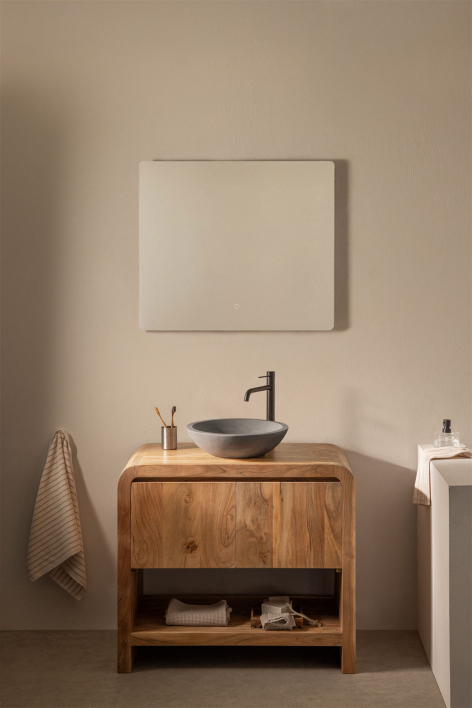 Vacry wooden bathroom furniture set - Acacia Brown