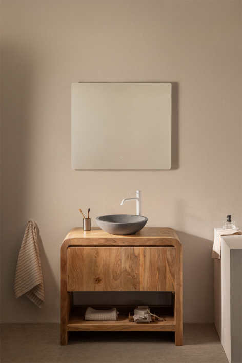 Vacry wooden bathroom furniture set - Acacia Brown