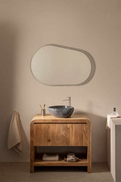 Vacry wooden bathroom furniture set - Acacia Brown