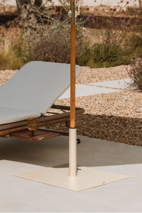 Square parasol base 60x60 cm in Peuet steel