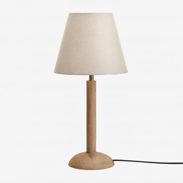Harry Mango Wood Table Lamp Mango Wood & Broken White Ø25 Cm - ↑20 Cm Caracas - Sklum