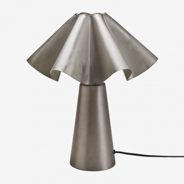 Sheldon Iron Table Lamp Grey Brass - Sklum