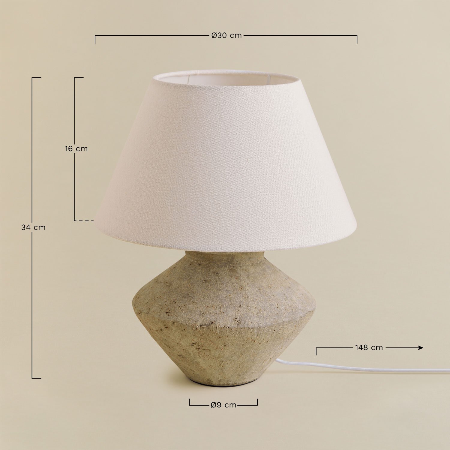 Toivo table lamp, MEASURES