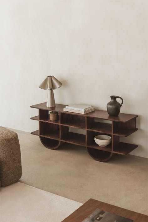 Flin wooden shelving unit - Dark Handle Wood