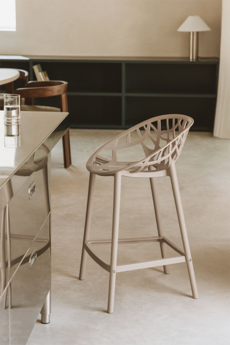 Ores high polypropylene stool - Moka Brown