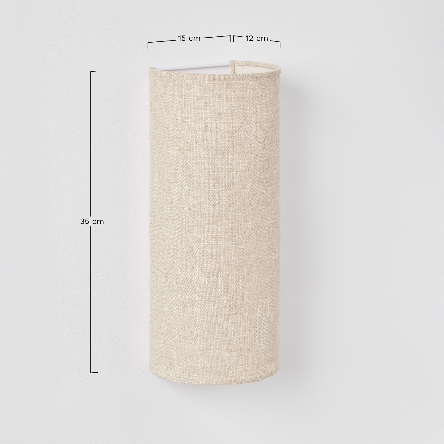 Kiraz linen wall light, MEASURES