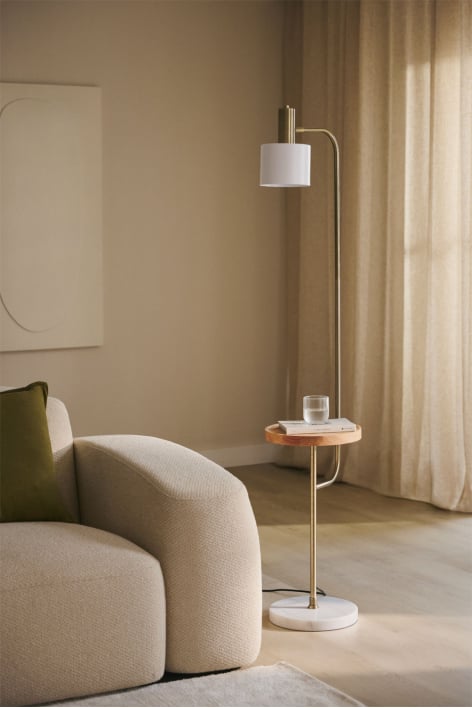 Agueda floor lamp with auxiliary table