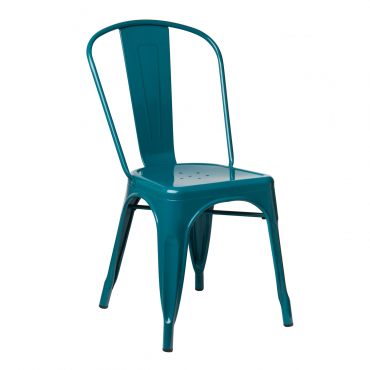 Pack Of 2 Lix Stackable Dining Chairs Blue Turquoise - Sklum