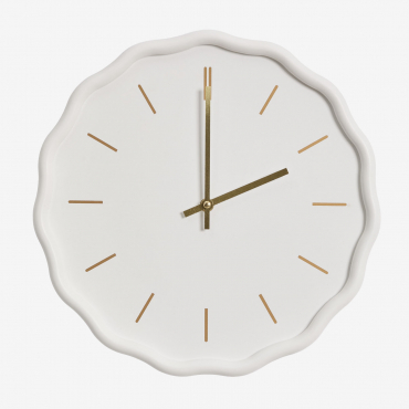Wall Clock In Mdf Ø35 Cm Tovarx White - Sklum
