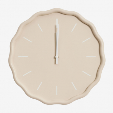 Wall Clock In Mdf Ø35 Cm Tovarx Beige Cream - Sklum