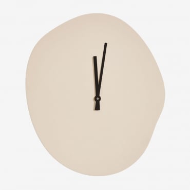Zarela Mdf Wall Clock Beige Cream - Sklum