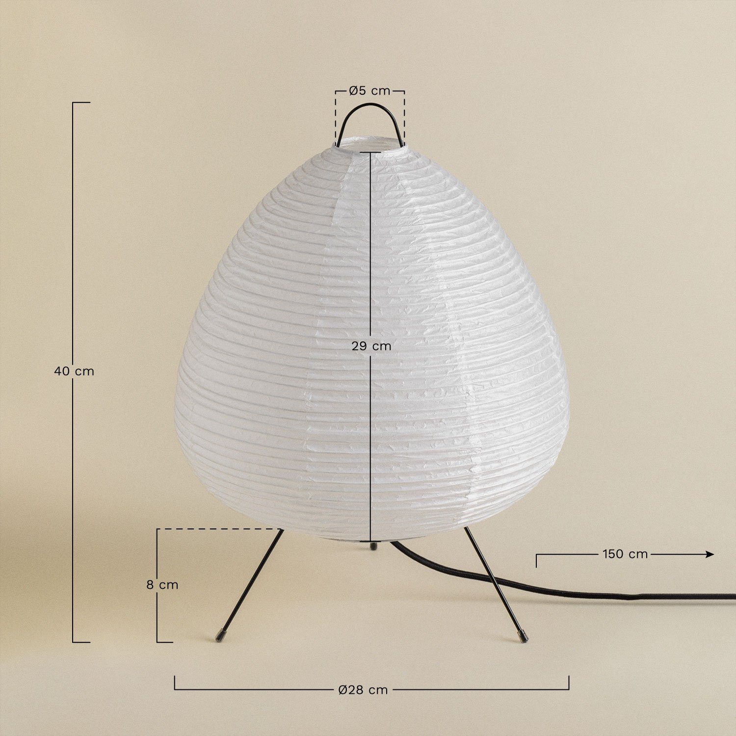 Gogian table lamp, MEASURES