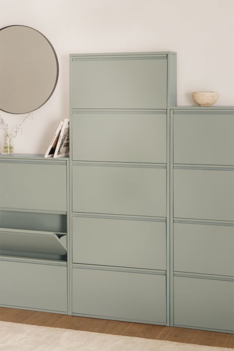 Logan Steel Shoe Rack - Green Khaki