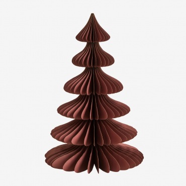 Navira Paper Christmas Tree Cedar Red With Gold Trim & ↑45 Cm - Sklum