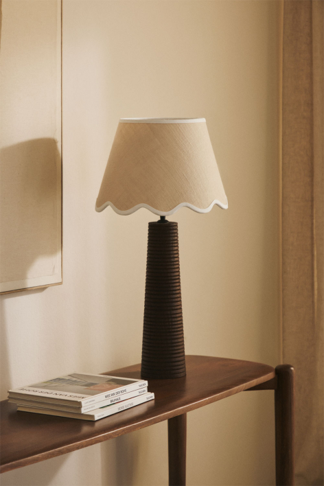 Berne cotton lamp shade - Natural Jute - White Cotton