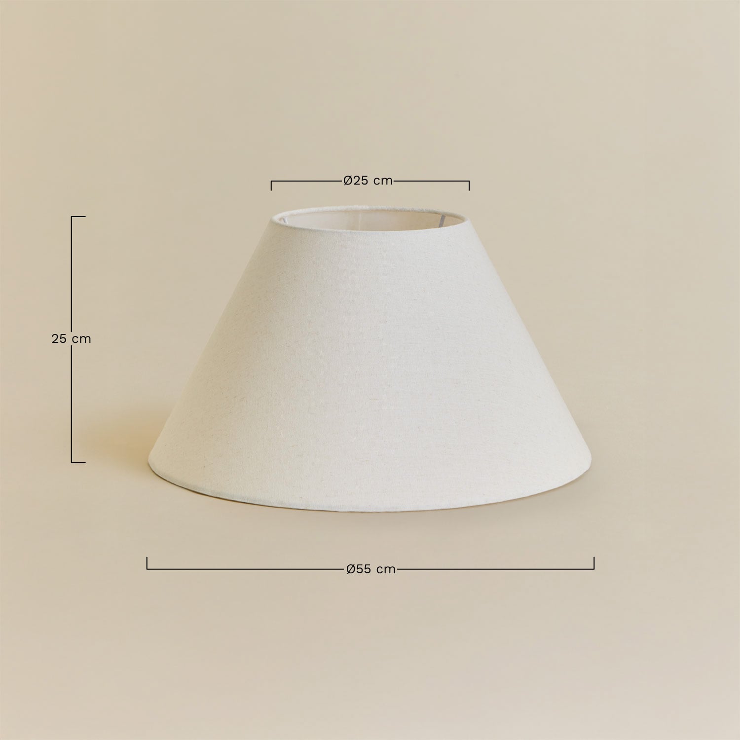 Menorca linen lamp shade, MEASURES